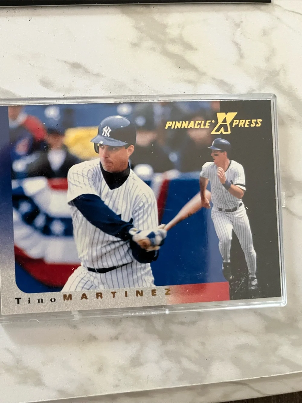 Framed Sports Memorabilia Plaque in White and Black Tino Martinez #24